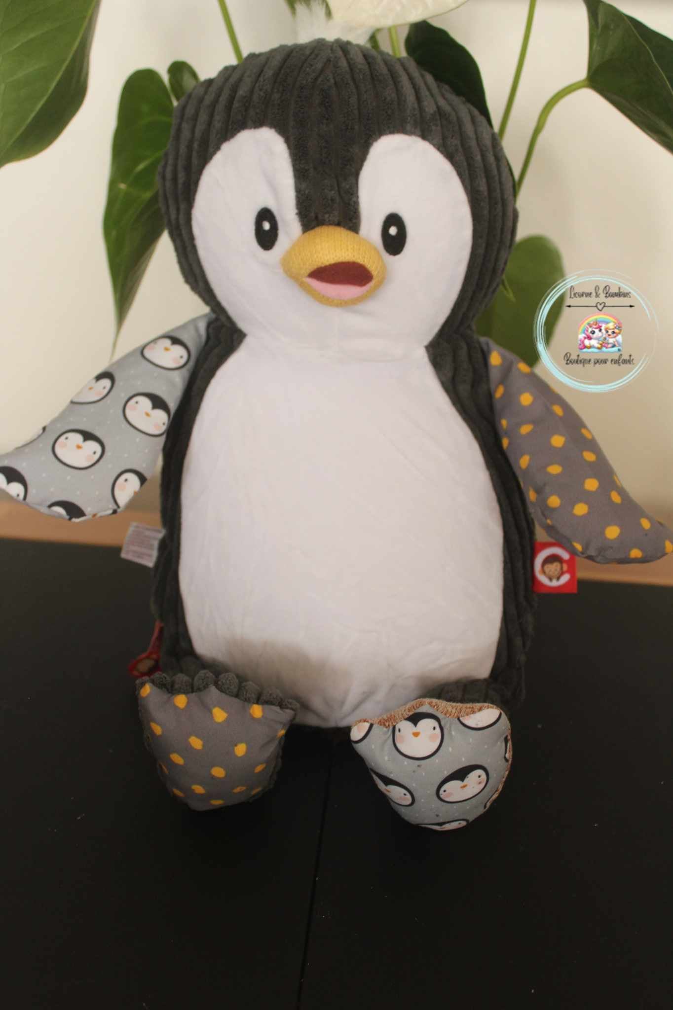 Peluche sensoriel - Modèle Pingouin