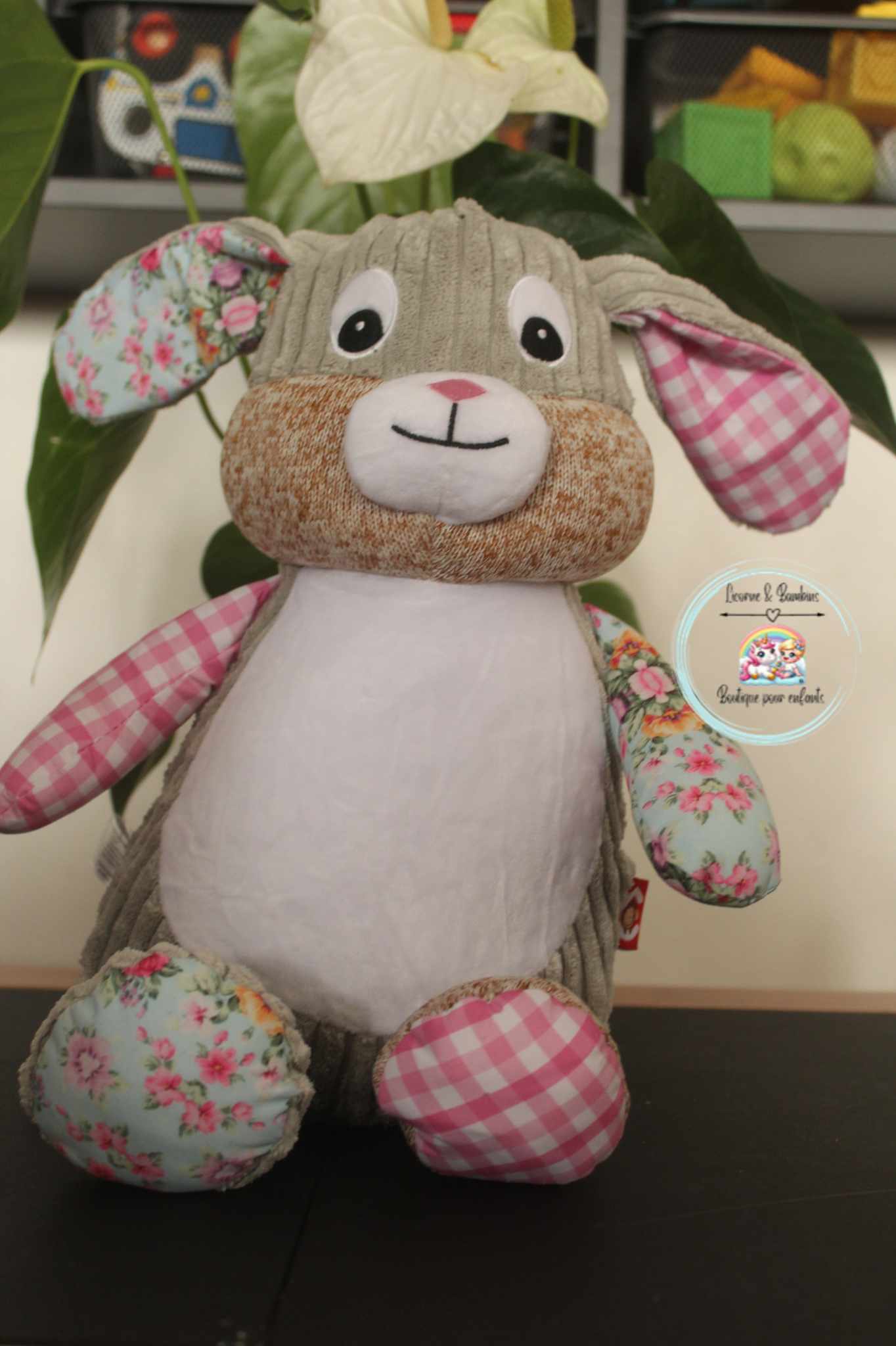 Peluche sensoriel - Modèle Lapin Rose