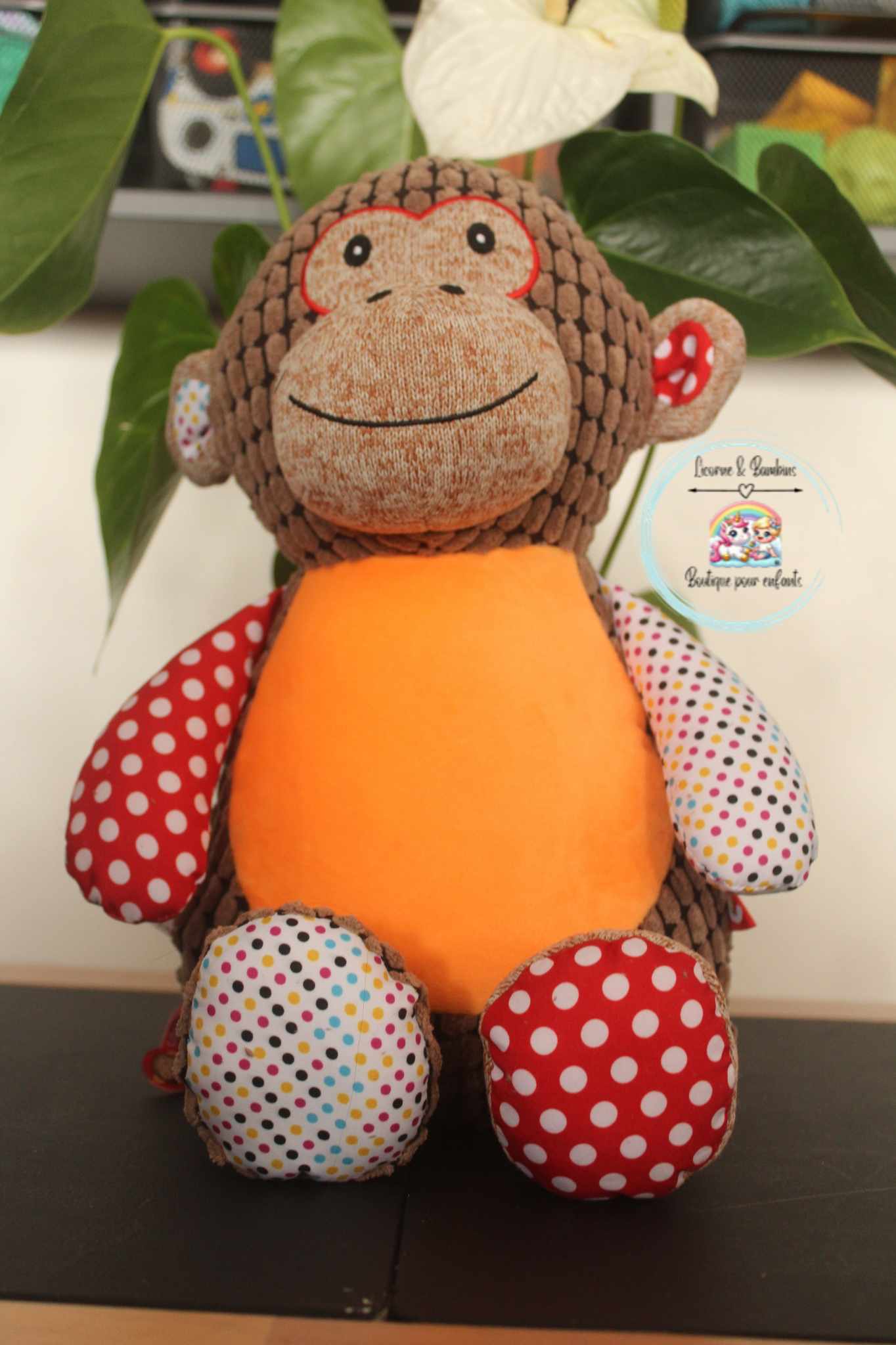 Peluche sensoriel - Modèle Singe